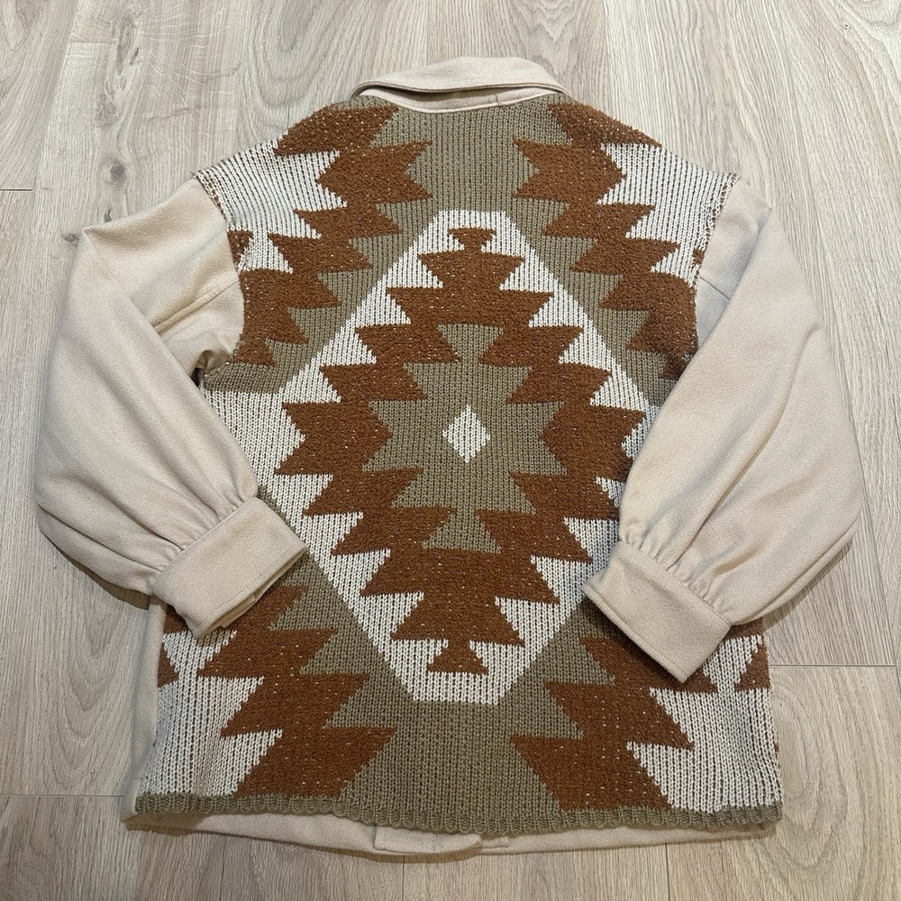 NWT Altar'd State Aztec Print  Shacket Jacket Women's Size S Southwestern Boho